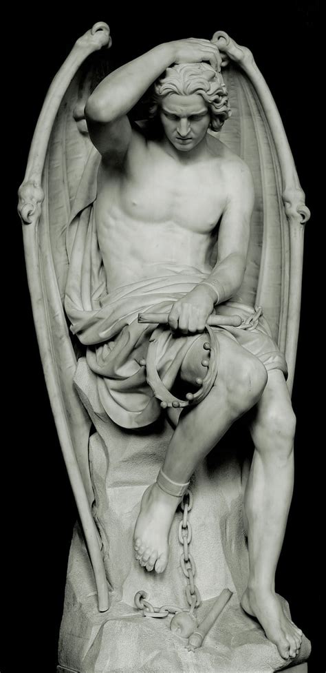 Le génie du mal Lucifer Sculpture in St Paul cathedral Liège