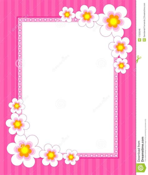 Floral Border Spring And Summer Flower Frame Floral Border