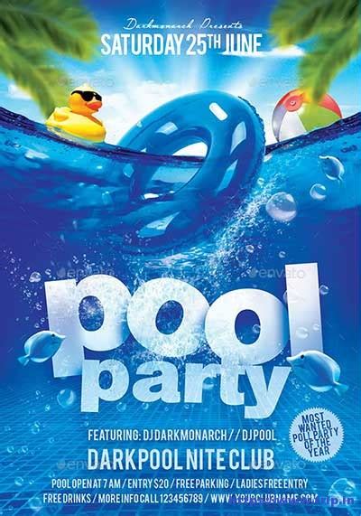 50 Best Summer Pool Party Flyer Print Templates 2020
