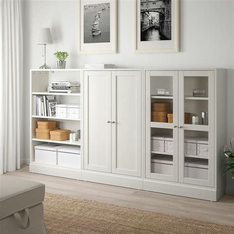 Where cooking, and casual socializing come together in a hearty mix that feels like you. HAVSTA Storage combination w/glass doors - white 95 5/8x14 ...
