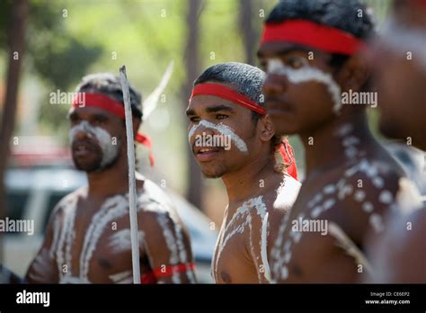 Indigenous Dancers From The Yarrabah Community At The Laura Aboriginal Dance Festival Laura