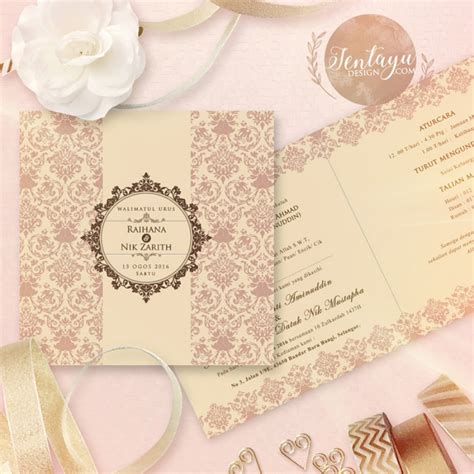 Card cards classic design elegant floral islamic kad malaysia murah template theme themes vintage wedding kahwin perkahwinan. Kad Kahwin Songket - Berbagai Bekalan Rumah