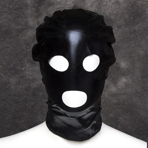 2017 New Direct Selling Spandex Fetish Open 3 Hole Hood Mask Head