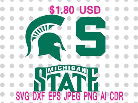 Michigan State Spartans Logo Svg Dxf Eps Png  Cdr Ai Cut