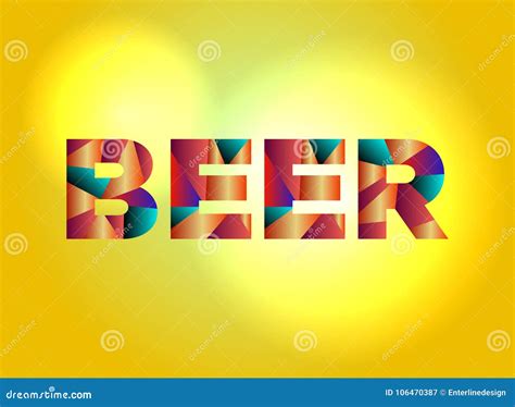 Beer Concept Colorful Word Art Illustration Stock Vector Illustration