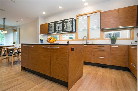 Like the cupboards and handles. Mid-Century Modern Kitchen | Puustelli USA