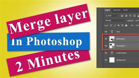 How To Merge Layer In Photoshop 2 Minutes Tutorial Photoshop Tutorial