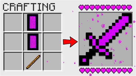 How To Craft A Nether Portal Sword In Minecraft Secret Recipe O