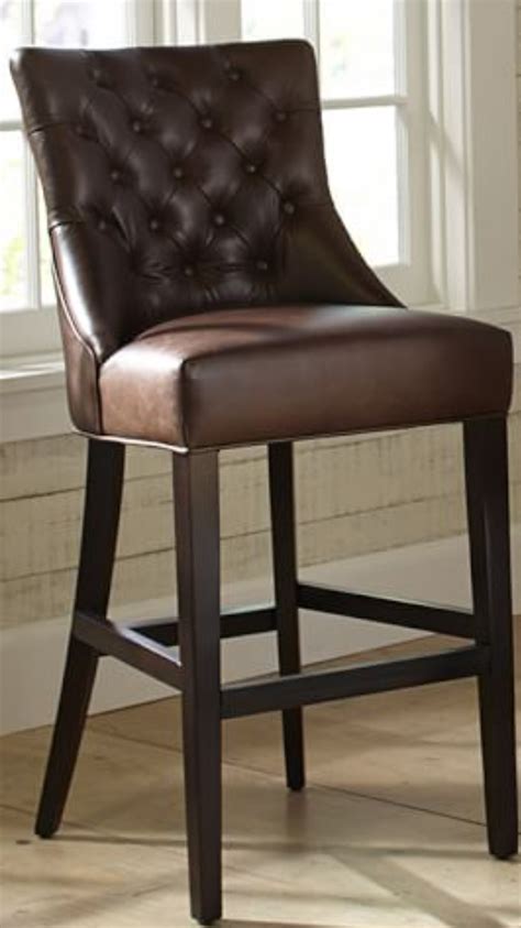 Choose from a range of quality counter stools, adjustable heights, back support & 360 swivel ability. Tufted leather kitchen bar stool idea! ️ (4) | Bar stools ...