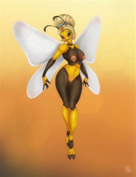 Rule 34 Antennae Anthro Arthropod Bee Beehive Black Eyes Black Sclera