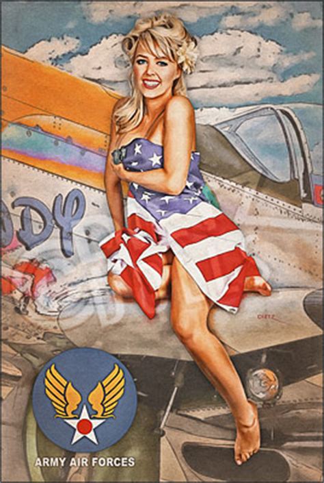 The below links contain aviation, military, aircraft videos, pictures, facts, information, audio, history, movies and photos. Patriotic P-51, Dietz Dolls Vintage Pinup Photography Store
