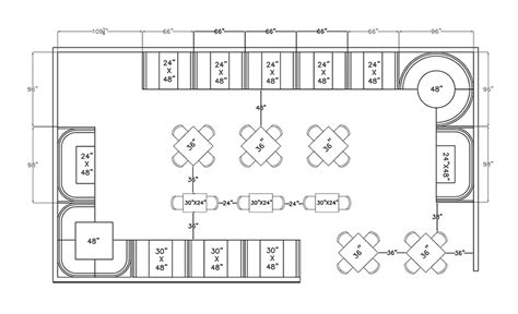 Size And Layout—examples And Spacing Restaurant Layout Restaurant