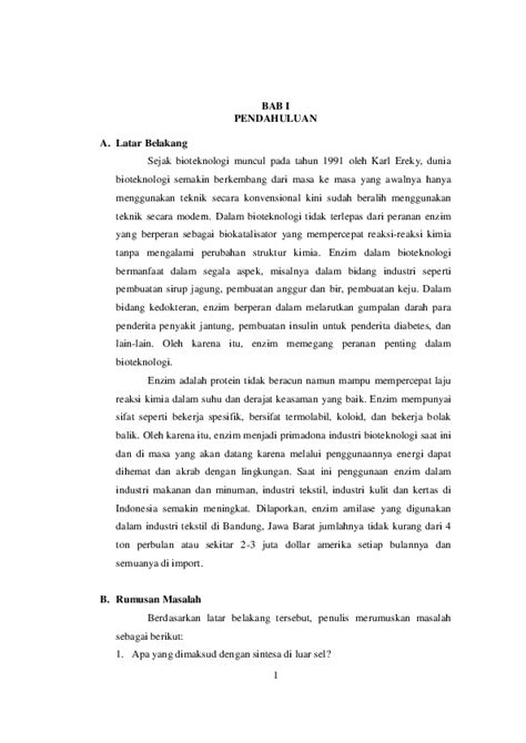 Eksoenzim disebut juga enzim ekstraseluler, yaitu enzim yang bekerjanya di luar sel. (DOC) sintesa di luar sel (enzim) | Saida Rahayu ...