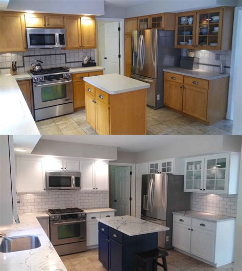 More work on this kitchen can be seen on this post. Kitchen cabinet painting before and after - MORTON ...