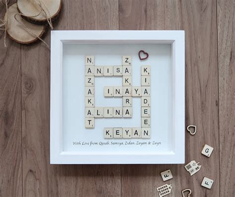 Personalised Handmade Scrabble Tile Frame Wall Hanging With Etsy