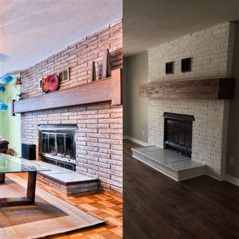 Painted Brick Fireplaces Before After Home Decor Ideas