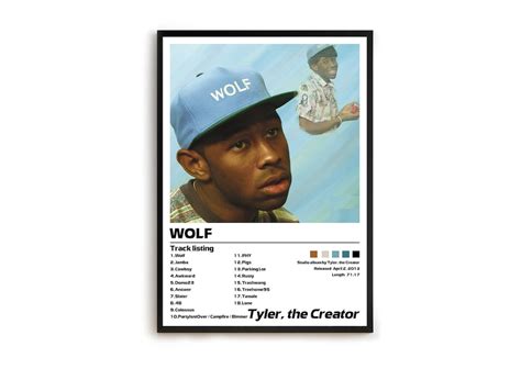 Tyler The Creator Wolf Minimalist Album Cover Poster Etsy