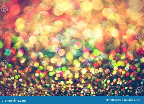 Glitter Gold Bokeh Colorfull Blurred Abstract Background For Birthday