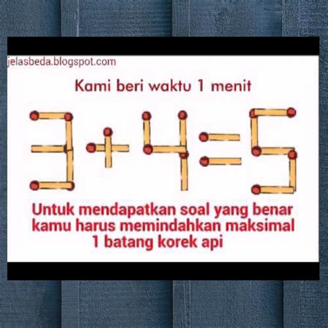 Yuk coba uji kecerdasan kamu. teka teki logika matematika - TEKA TEKI LUCU
