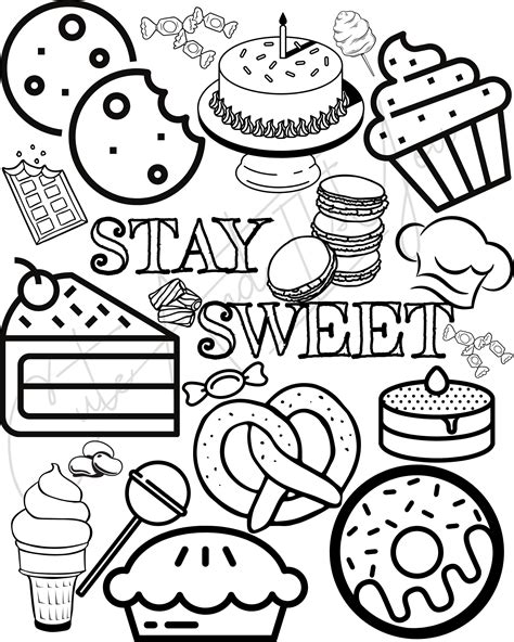 Sweet Treats Online Coloring Pages Page 1 Sketch Coloring Page