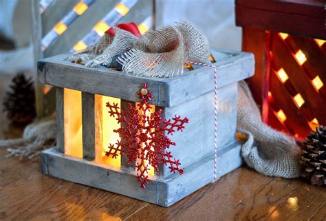 Down to Earth Style Make Wooden Christmas Gift Box Decor