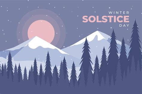Free Vector Hand Drawn Flat Winter Solstice Background