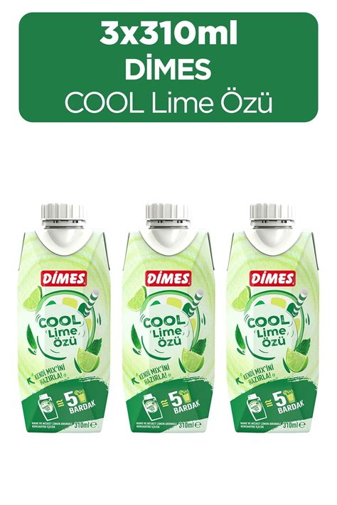Dimes Cool Lime Özü 310 Ml X 3 Adet Cool Lime Şurubu Fiyatı