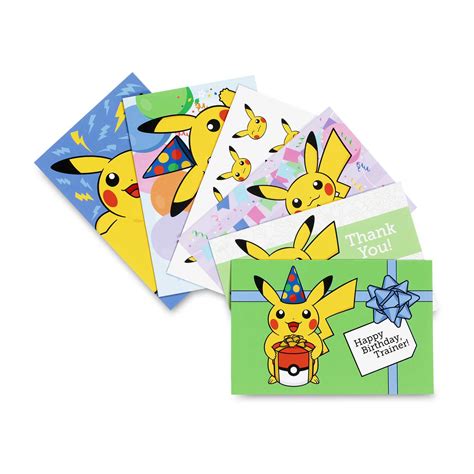 Hundreds of colors & textures. Pikachu Greeting Card Set (6 Birthday, 2 Thank You & 4 ...