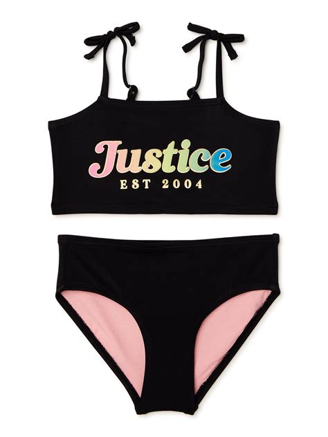 Justice Girls Bikini Signature Swimsuit Piece Sizes Plus
