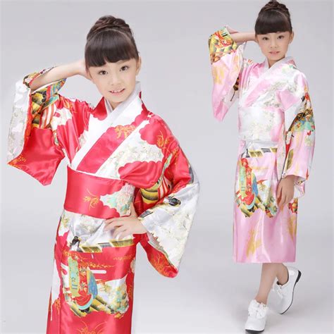 Traditional And Cultural Wear Kimonos Kids Girl Kimono Yukata Costume