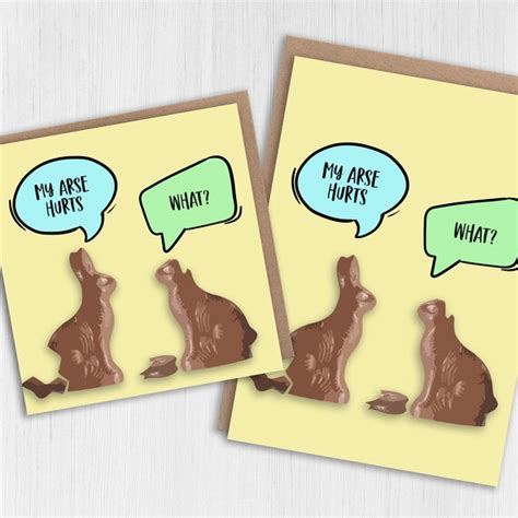 Funny Rude Chocolate Bunnies Chocolate Rabbits Bums Etsy