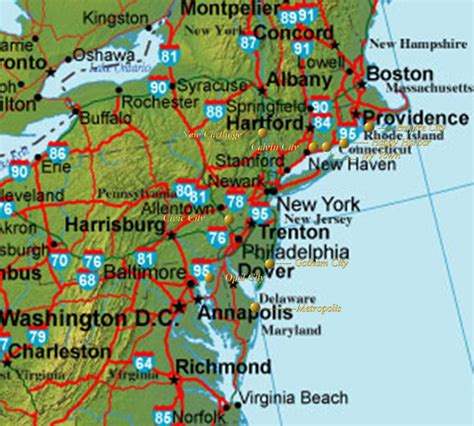 Map Of Usa Eastern Seaboard Topographic Map Of Usa With States