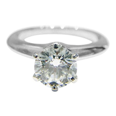 Tiffany And Co Solitaire 089ct Round Diamond Engagement Ring Oliver