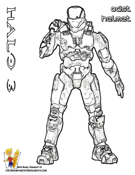 Halo Odst Coloring Pages Clip Art Library