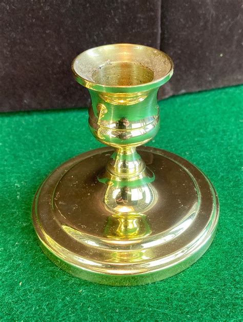 3 Baldwin Brass Candle Holders Solid Brass Candlesticks Made In Usa