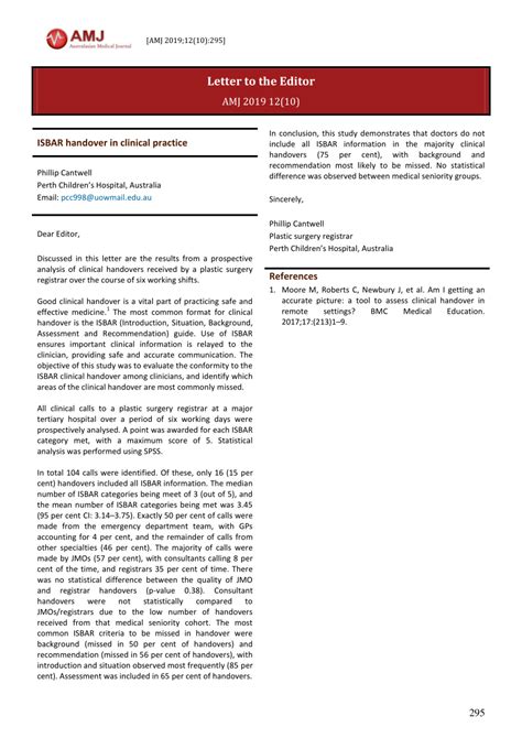 The nsw health policy clinical handover (pd2019_020) recognises the key principles for safe and effective clinical handover of patient/family/carer . Isbar Handover Nsw Health : Resources | Communicating for ...