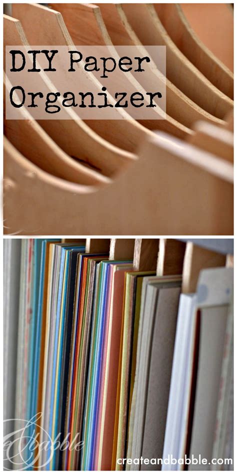 This simple yet stylish wood desk is easy to make and makes any home office pop! DIY Paper Organizer for Cubbie Storage Units