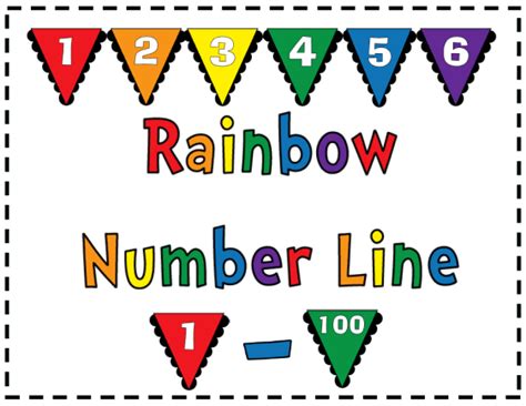 Rainbow Number Line 1 100 Printable Worksheet With Answer Key