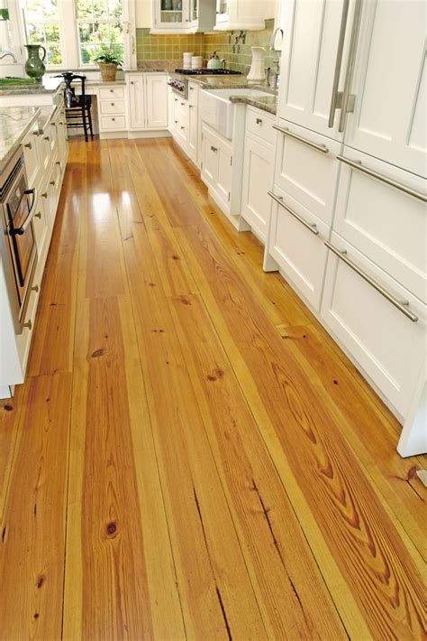 From bamboo to granite, these kitchen flooring ideas provide options to match your kitchen with the rest of the house design. Heart Pine Floor in a Contemporary Kitchen