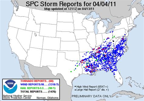 Tornadoes April 2011 State Of The Climate National