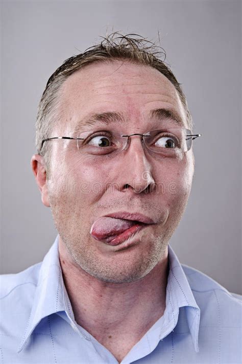 Close Up Of Man Making Funny Face Stock Image Image Of Face Outside