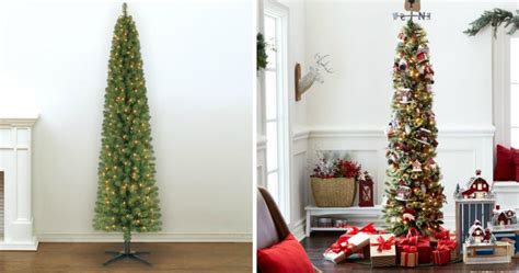 Pre Lit 7 Foot Pencil Artificial Christmas Tree Only 39