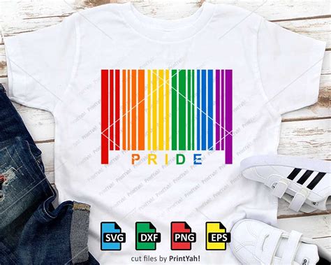 Pride Svg Rainbow Barcode Svg Lgbt Svg Lgbtq Gay Pride Quotes Cut