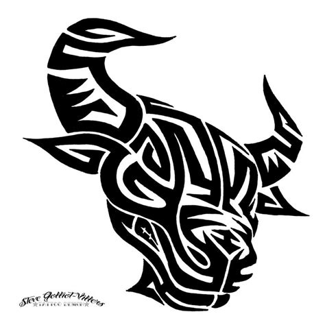 2nd version for the tribal i made for tribal taurus tattoo designs zodiac symbol tattoos. 81 best images about bull and bear on Pinterest | Tribal ...