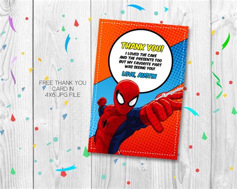 Free Printable Spiderman Thank You Tags Printable Form Templates And