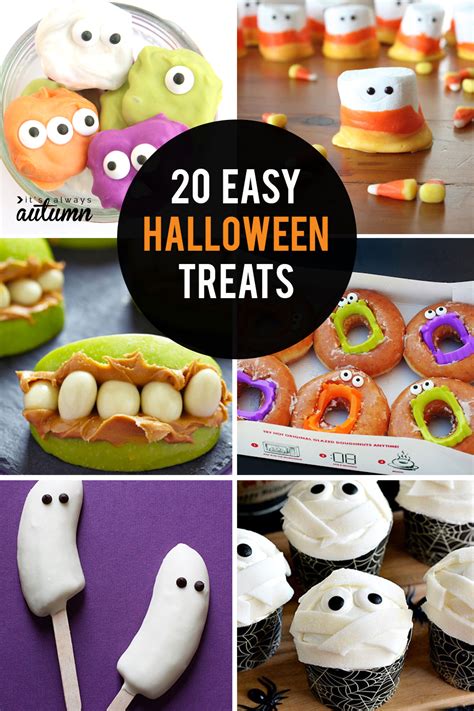 20 Fun Easy Halloween Treats To Make With Your Kids Its Always Autumn