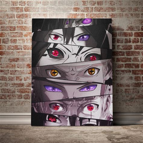 Naruto Eyes Sharingan Rinnegan Posters Unframed Canvas Print Paintings