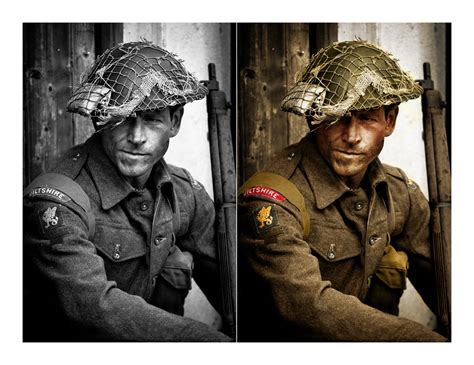 Ww2 Soldier From Wiltshire Regiment Rcolorization