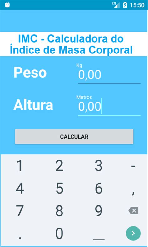 Calculadora IMC Índice de Masa Corporal Amazon es Appstore for Android