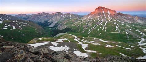 Uncompahgre Sunset Panorama San Juan Mountains Colorado Mountain